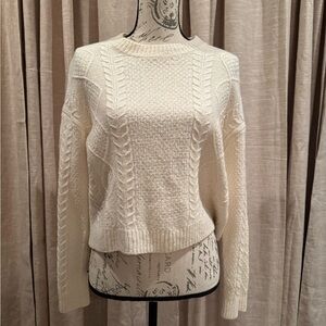 Vince Cream Cable Knit Sweater